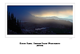 Poster, morning fog, Indian Peaks Wilderness, Colorado.